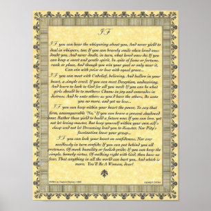 Affiche SI poème de inspiration pour des jeunes femmes et