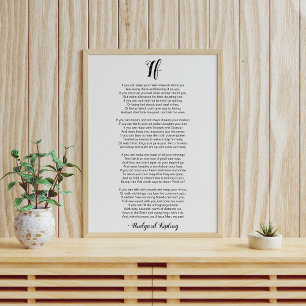 Affiche Si Poème de Rudyard Kipling