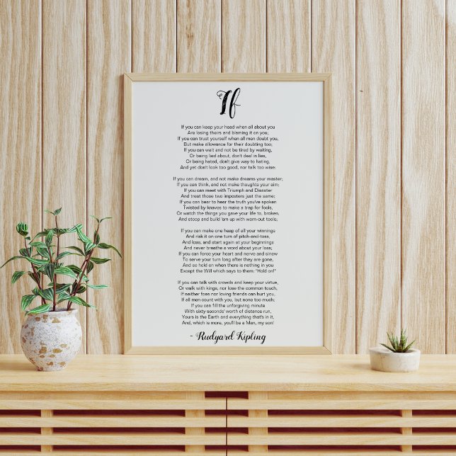 Affiche Si Poème de Rudyard Kipling (Créateur téléchargé)