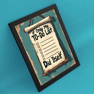 Affiche Si Seule Ma Liste De Tâches S'Est Dérangée Vie Occ