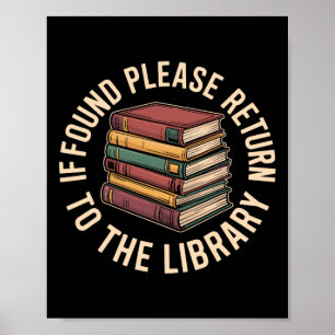Affiche Si trouvé, veuillez retourner à la bibliothèque am
