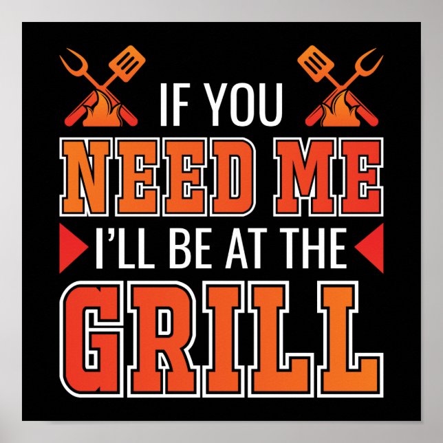 Affiche Si tu as besoin de moi, je serai au Grill (Devant)