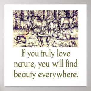 Affiche Si vous aimez vraiment la nature - Citation