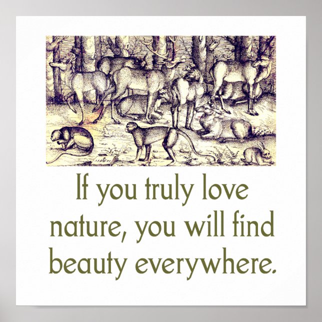 Affiche Si vous aimez vraiment la nature - Citation (Devant)