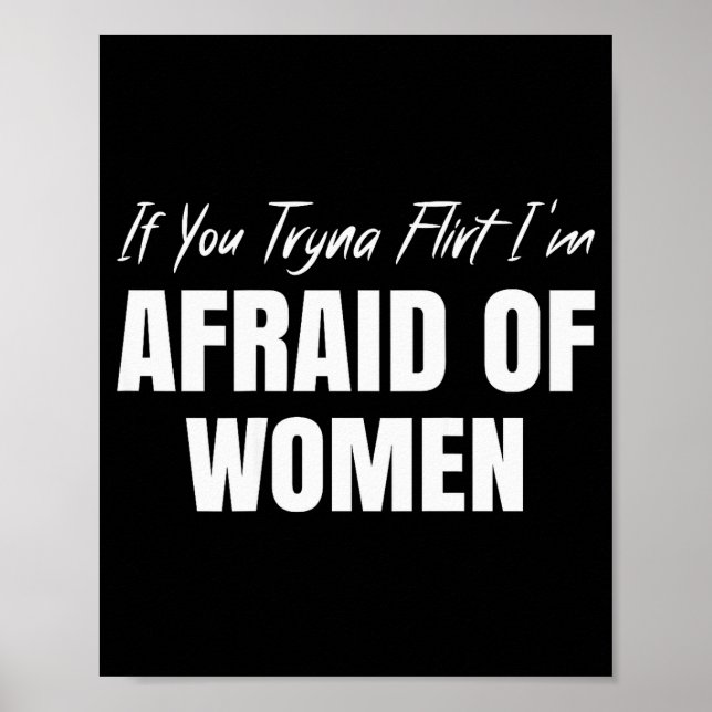 Affiche Si vous essayez de flirter, j'ai peur des femmes,  (Devant)