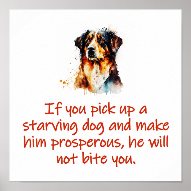 Affiche Si vous ne croyez pas que les chiens ont des âmes (Devant)