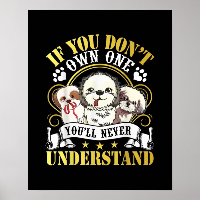 Affiche Si Vous Ne Possédez Pas Un Chien Chiite Tzu, Vous  (Devant)