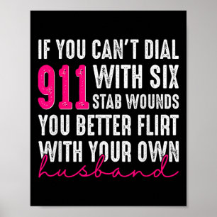 Affiche Si vous ne pouvez pas composer le 911 avec six cou