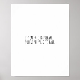 Affiche Si vous ne vous préparez pas, vous êtes prêt à éch