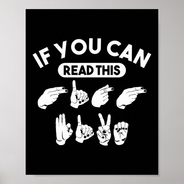 Affiche Si Vous Pouvez Lire Ce "High Five". Sensibilisatio (Devant)