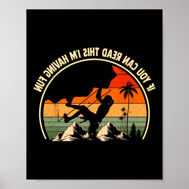 Affiche Si vous pouvez lire ceci je m'amuse drôle Rock Cli (Devant)