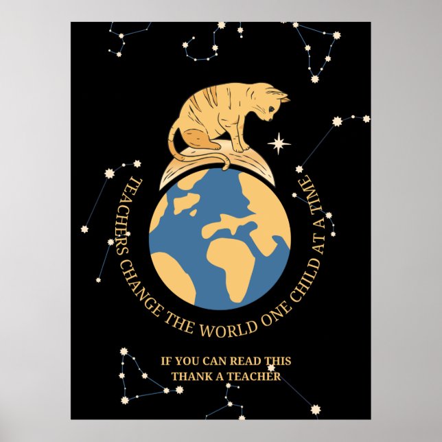 Affiche Si vous pouvez lire cela merci à un enseignant (Devant)