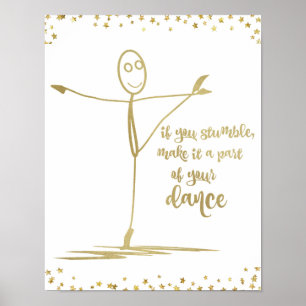 Affiche Si vous tombez, faites-le partie de la citation de