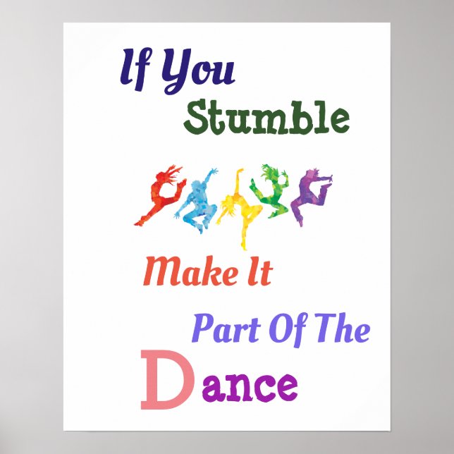 Affiche Si Vous Trébuchez Inspirationnel (Devant)