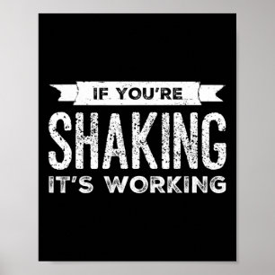 Affiche Si vous tremblez, ça fonctionne Funny Pilates Yoga