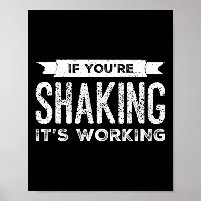 Affiche Si vous tremblez, ça fonctionne Funny Pilates Yoga (Devant)