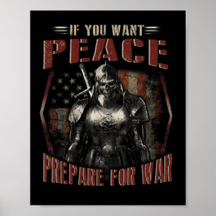 Affiche Si Vous Voulez La Paix Préparez La Guerre T Shirt 