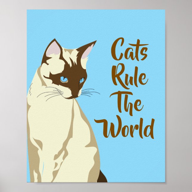 Affiche Siamese Cat Quotes (Devant)