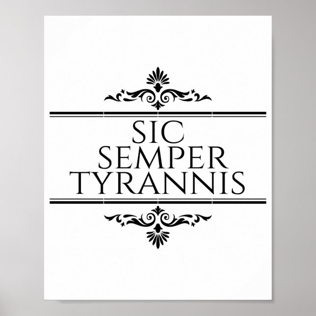Affiche Sic Semper Tyrannis (Devant)