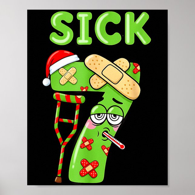 Affiche Sick Seven Meme 67 Number Santa Hat Christmas Men  (Devant)