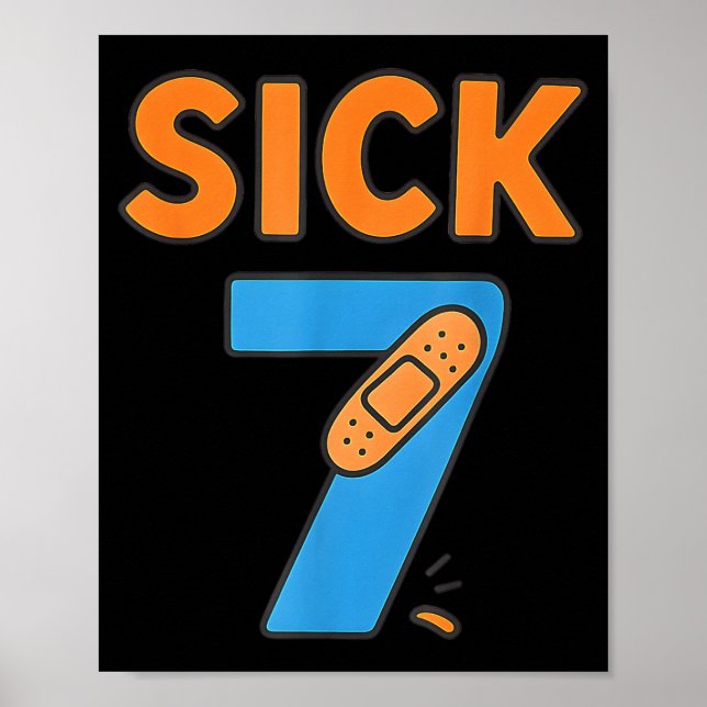 Affiche Sick Seven Meme Tee Six Seven Fun Wordplay  (Devant)