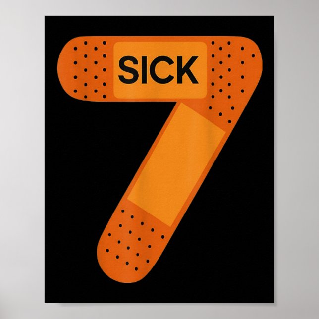 Affiche Sick Seven Meme Tee Six Seven Funny Wordplay _1  (Devant)