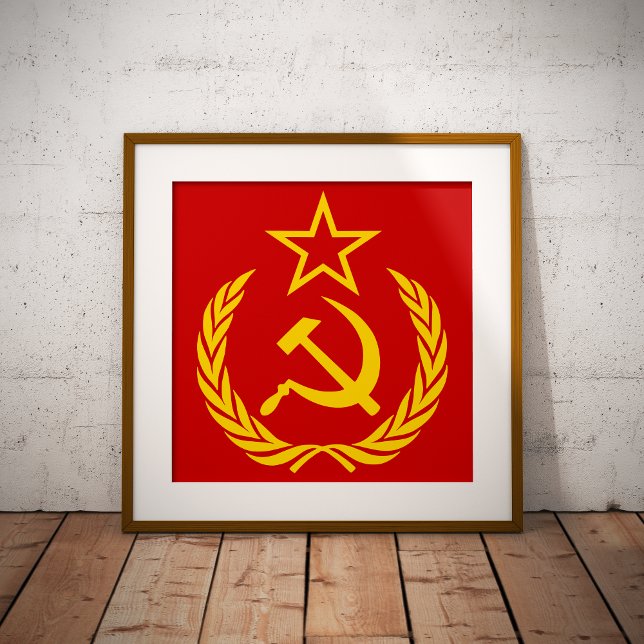 Affiche Sickle And Hammer, USSR, CCCP, Communism (Créateur téléchargé)
