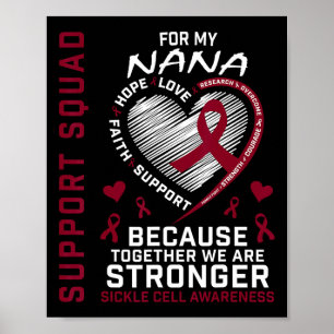 Affiche Sickle Cell Awareness Shirt Nana Support Group Tee
