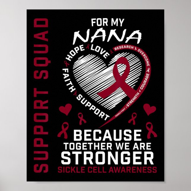 Affiche Sickle Cell Awareness Shirt Nana Support Group Tee (Devant)
