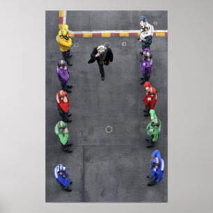 Affiche Sideboys d'arc-en-ciel de marine des USA