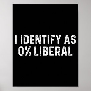 Affiche S'identifier comme mari libéral à 0 pour cent papa