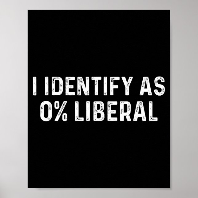 Affiche S'identifier comme mari libéral à 0 pour cent papa (Devant)