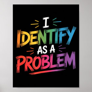 Affiche S'identifier comme une blague drôle et sarcastique