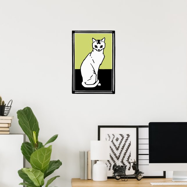 Affiche Siège Chat Julie de Graag Art Nouveau (Bureau à domicile)