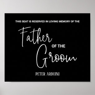 Affiche Siège commémoratif du père du marié Mariage