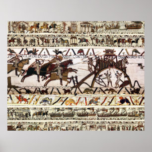 AFFICHE SIÈGE DE LA TAPISSERIE DE BAYEUX DE DINAN, ATTAQUE