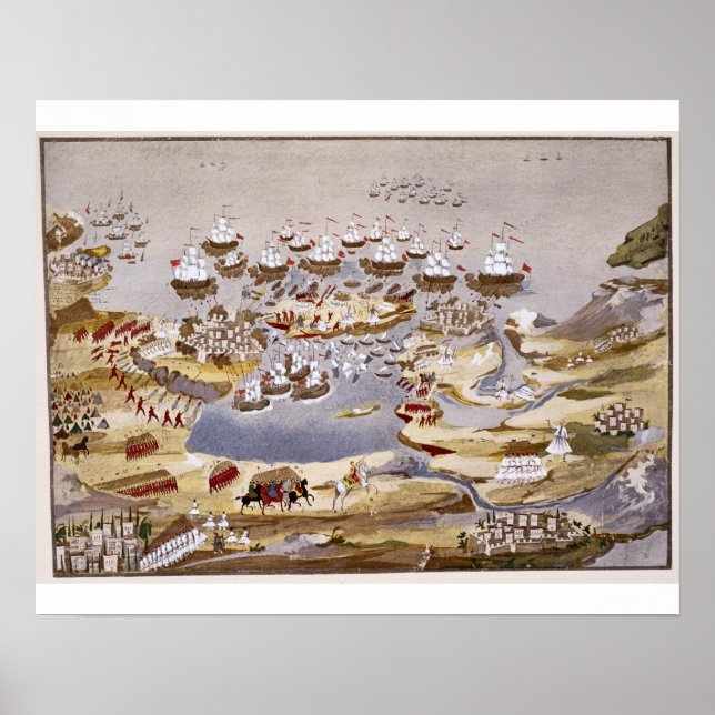 Affiche Siège et bataille navale, plaque 13 de 'Pictorial  (Devant)