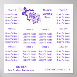 Affiche Siège Mariage Lavender