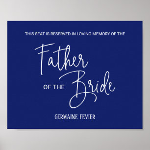 Affiche Siège Mémorial du Père de la Mariée Mariage