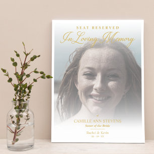 Affiche Siège réservé Mariage d'Or Mémoire affectueuse Per