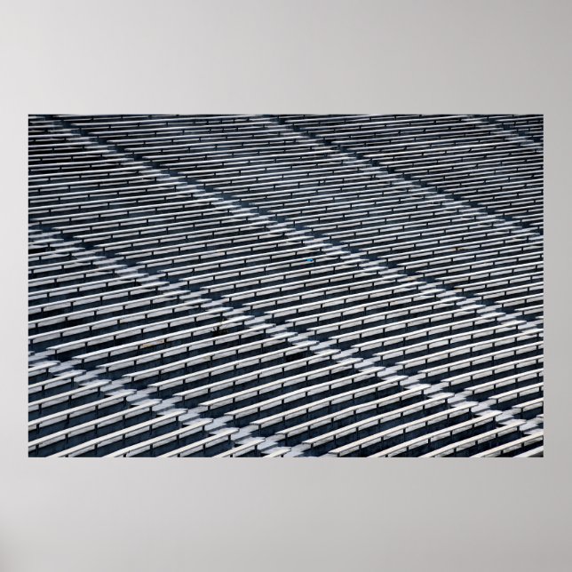 Affiche Sièges vides de stade de football universitaire (Devant)