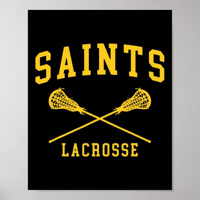 Affiche Siena College Saints Lacrosse Throwback Retro Cros (Devant)