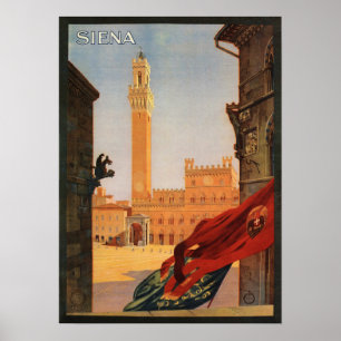 Affiche SIENA Toscane ITALIE Vintage ENIT Tourisme Vacance
