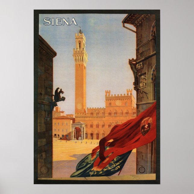 Affiche SIENA Toscane ITALIE Vintage ENIT Tourisme Vacance (Devant)