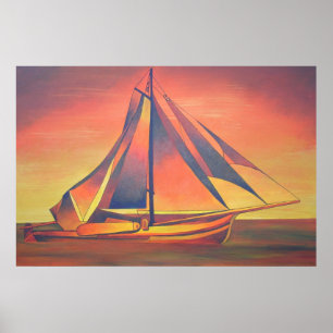Affiche Sienna vole au coucher du soleil