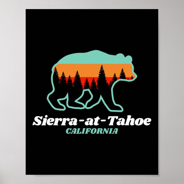 Affiche Sierra-at-tahoe Ski Snowboard Californie Bea (Devant)