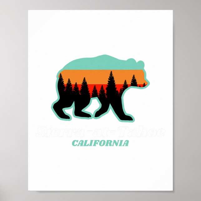 Affiche Sierra-at-tahoe Ski Snowboard Californie Bea (Devant)