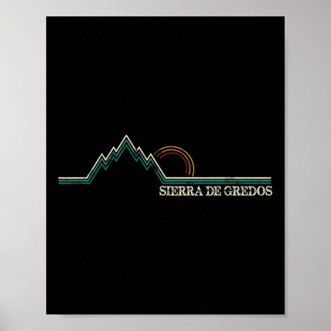 Affiche Sierra De Gredos Espagne Escalade Rétro, Ski Rando (Devant)