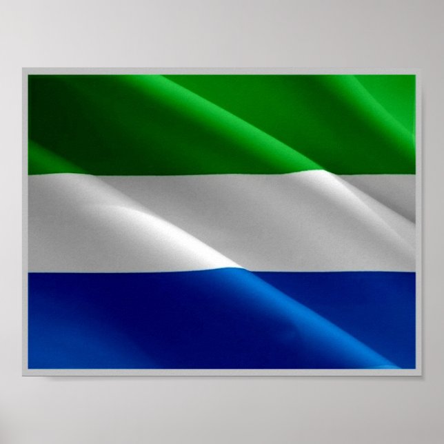 Affiche Sierra Leone - Drapeau d'agitation - (Devant)