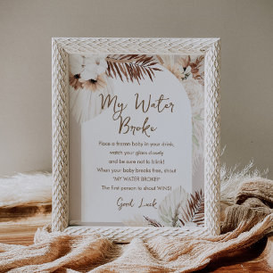 Affiche SIERRA My Water Broke Baby shower Jeu